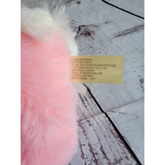 Dan Dee Plush Easter Bunny Small Pink Big Eyed 6in Stuffed Animal - Picture 6 of 7